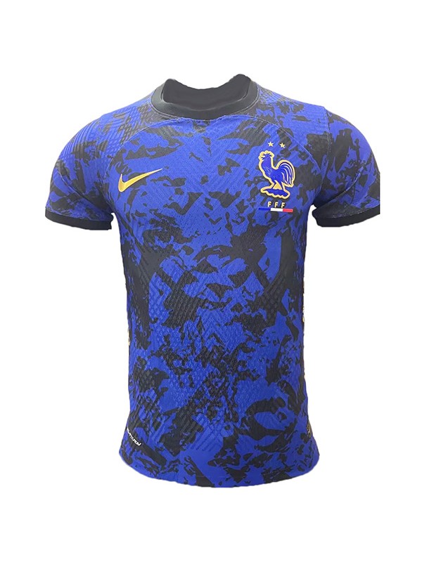 France giocatore speciale maglia da calcio uniforme da calcio da uomo kit sportivo maglia blu superiore 2022-2023
